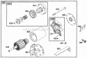 Electric Starter Diagram and Parts List for 256702-0100-01  Briggs and Stratton Engine